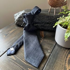 Eton Navy Linen Tie